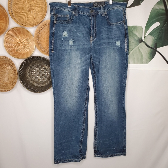 Buckle Other - Buckle Axel Relaxed Straight Distressed Jeans 38